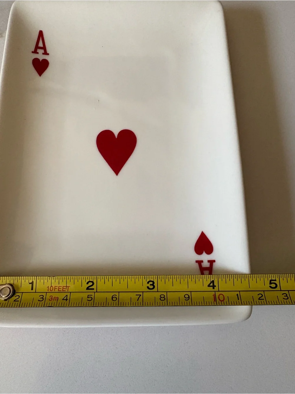 Restoration Hardware Ace of Hearts Ceramic Trinket Dish 2004 EUC